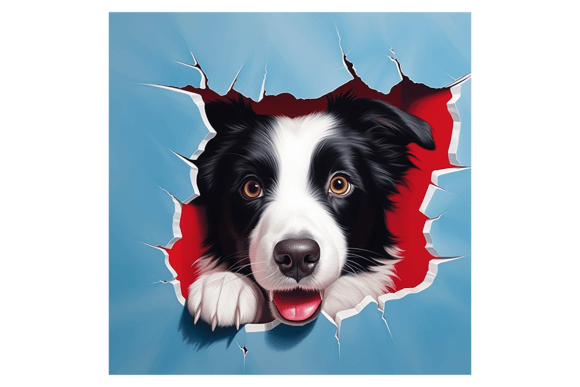 Christmas Border Collie Broken Wall 1: A Seller's Review of This Illustrations Asset