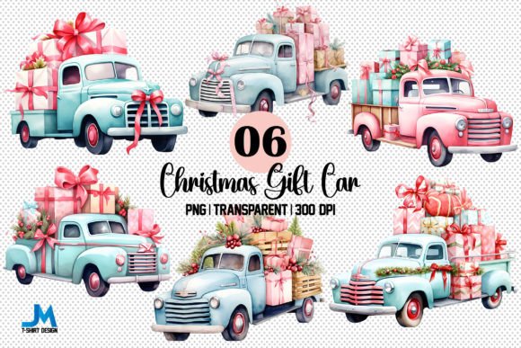 Christmas Gift Car PNG Sublimation: A Publisher's Review of Modern Illustrations