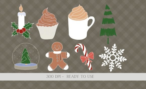 Christmas Graphics Clipart Bundle for Modern Illustrations