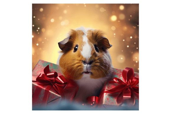 Christmas Guinea Pig Broken Wall 2: Festive Illustrations for Local Brands