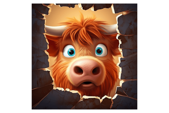 Christmas Highland Cow Broken Wall 3 Review