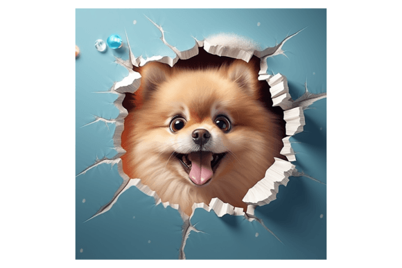 Christmas Pomeranian Broken Wall 2: Festive Illustrations for Local Brands