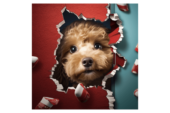 Christmas Poodle Broken Wall 1 Review: Seasonal Illustrations for Designers