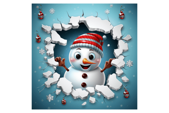 Christmas Snowman Broken Wall: A Review of Seasonal Illustrations