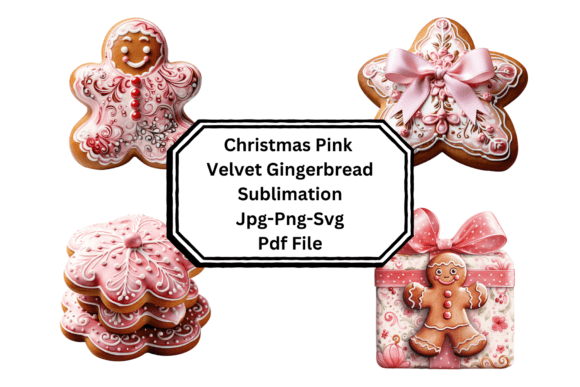 Christmas Valvet Gingerbread Sublimation: Festive Illustrations for Local Brands