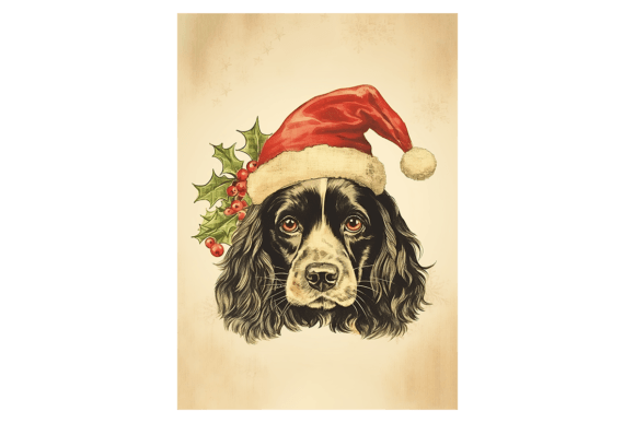 Cocker Spaniel Christmas Card: Warmth in Modern Illustrations