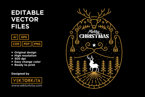 Merry Christmas 1: Festive Illustrations for Local Branding