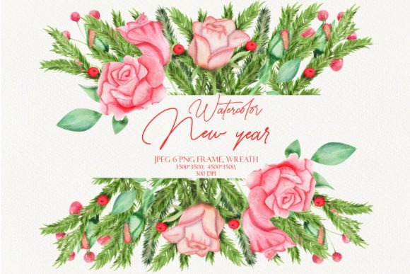 New Year Christmas Watercolor Frame Embroidery Review