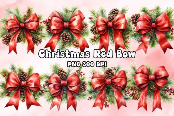 Red Christmas Bow Watercolor: A Designer's Review for Illustrations