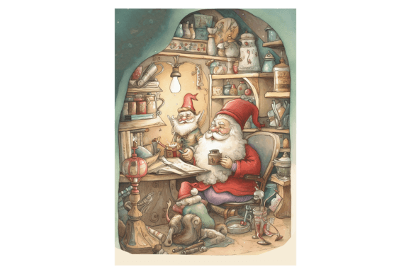 Santa s Workshop Christmas Card 1: A Review of Illustrations for Holiday Branding