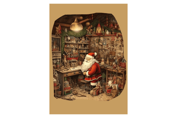 Santa s Workshop Christmas Card 2: A Review for Illustrations