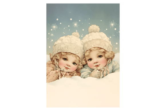 Snow Angels Christmas Card 1 Review for Modern Illustrations