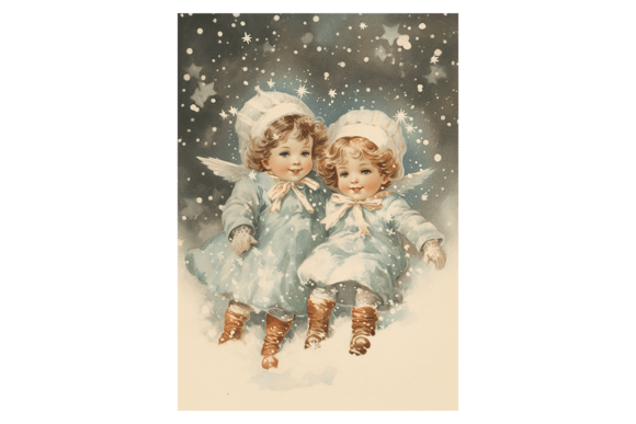Snow Angels Christmas Card 3: Festive Illustrations for Crafters