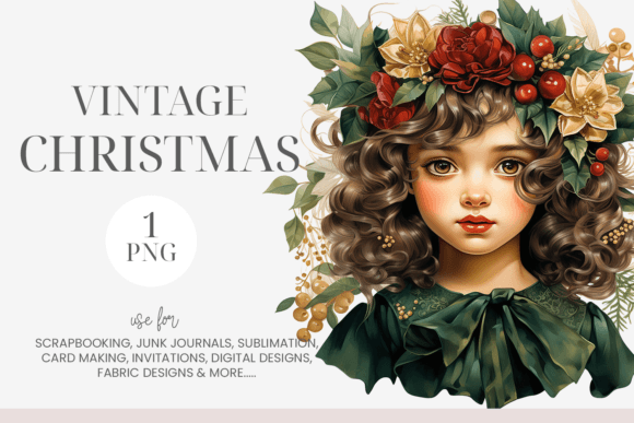 Watercolor Christmas Girl Clipart Embroidery Review